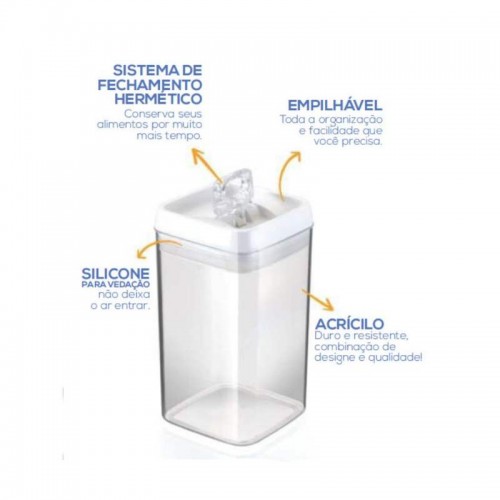 ARMAZEN. RACAO HERMET. 2,3LT -12X12X21CM