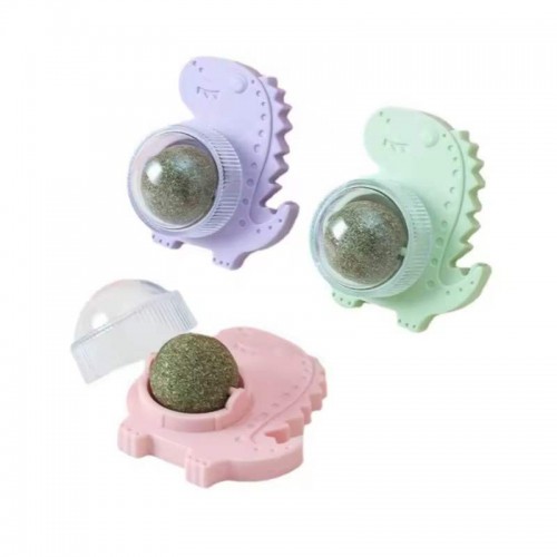 BOLINHA CATNIP DINOSSAURO ROTATIVO