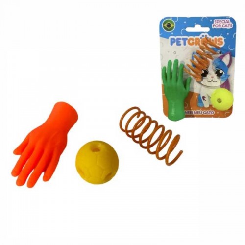 BRINQUEDO GATO KIT DIVERSAO 3 BRINQUEDOS