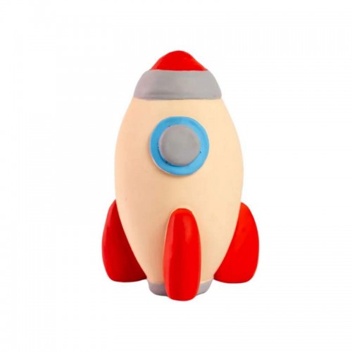 BRINQUEDO LATEX FOGUETE P 12CM APITO