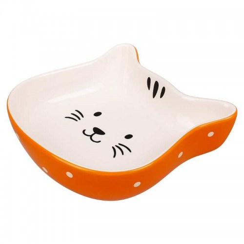 COMEDOURO CERAMICA GATINHO FELIZ
